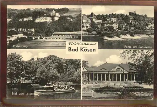 Bad Koesen FDGB Volkssolbad Rudelsburg Saalewehr Kurmittelhaus  Kat. Bad Koesen