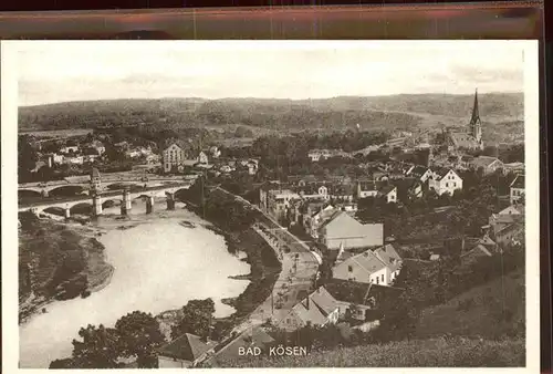 Bad Koesen Saale Bruecken Panorama Kat. Bad Koesen