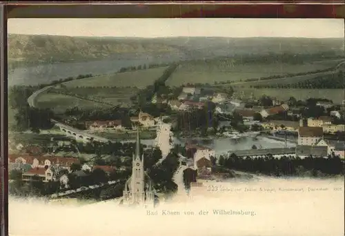 Bad Koesen Blick von Wilhelmsburg Panorama Kirche Saale Kat. Bad Koesen