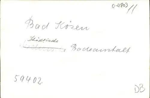 Bad Koesen Stadtische Badeanstalt Kat. Bad Koesen