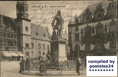 Halle Saale Haendel Denkmal Kat. Halle