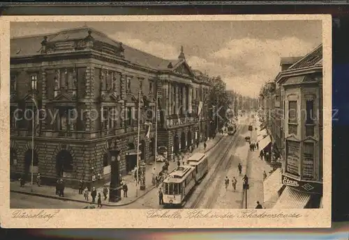 Duesseldorf Tonhalle u.Blick in doe Schadowstrasse Kat. Duesseldorf