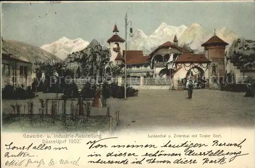 Duesseldorf Gewerbe u.Industrieausstelung 1902 (Suldenthal u.Zillertal im Tiroler Dorf) Kat. Duesseldorf