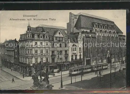 Duesseldorf Alleestrasse mit Warenhaus Tietz Kat. Duesseldorf