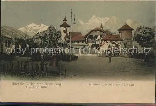 Duesseldorf Gewerbe u.Industrie Ausstellung 1902 (Suldenthal u.Zillerthal im Tiroler Dorf) Kat. Duesseldorf