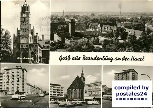 Brandenburg Havel Rathaus Friedensstrasse St. Katharinenkirche Brielower Strasse Kat. Brandenburg