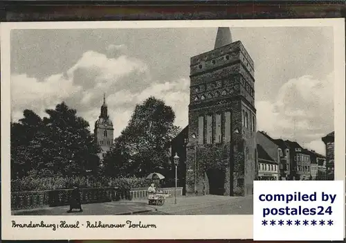 Brandenburg Havel Rathenower Tor Turm Kirche Kat. Brandenburg