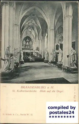 Brandenburg Havel St. Katharinenkirche Orgel Heiligenfigur Kat. Brandenburg