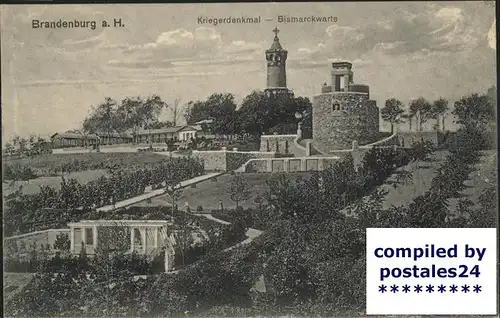 Brandenburg Havel Bismarckwarte Kriegerdenkmal Marienberg Feldpost Kat. Brandenburg