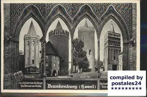 Brandenburg Havel Tore der Stadt Kat. Brandenburg
