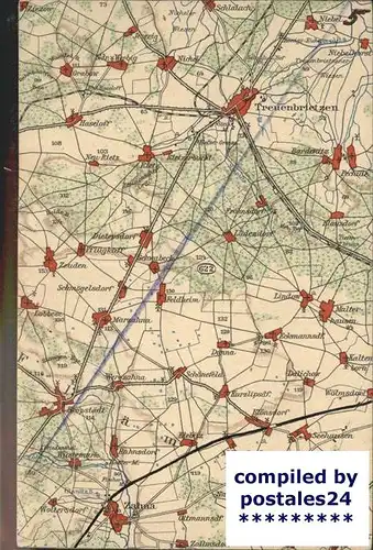 Treuenbrietzen und Umgebung Landkarte Wona Karte 622 Ausgabe A Kat. Treuenbrietzen