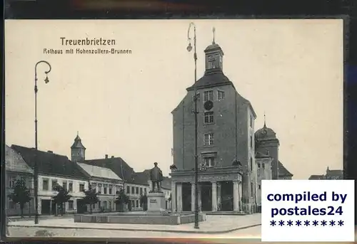 Treuenbrietzen Rathaus Hohenzollern Brunnen Kat. Treuenbrietzen