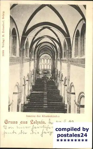 Lehnin Inneres der Klosterkirche Kat. Kloster Lehnin