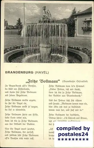 Brandenburg Havel Fritze Bollmann Brunnen Kat. Brandenburg