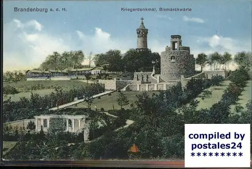 Brandenburg Havel Bismarckwarte Kat. Brandenburg