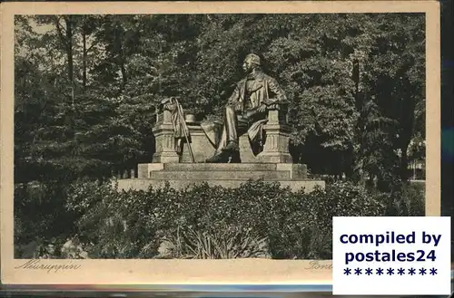 Neuruppin Fontane Denkmal Kat. Neuruppin