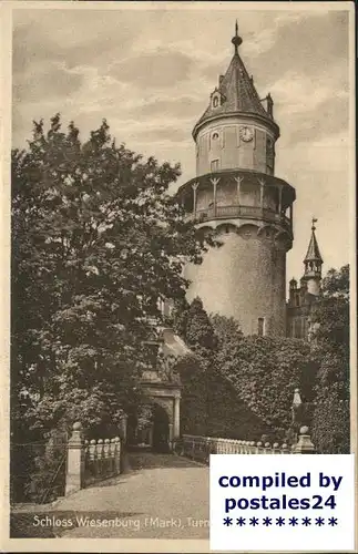 Wiesenburg Mark Schloss Turm Auffahrt Kat. Wiesenburg Mark