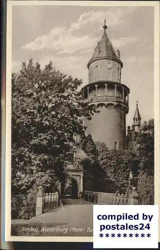 Wiesenburg Mark Schloss Turm Auffahrt Kat. Wiesenburg Mark