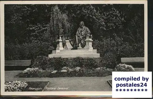 Neuruppin Fontane Denkmal Kat. Neuruppin