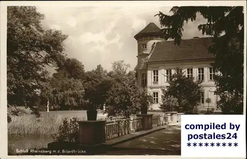 Rheinsberg Schloss mit Billardbruecke Kat. Rheinsberg