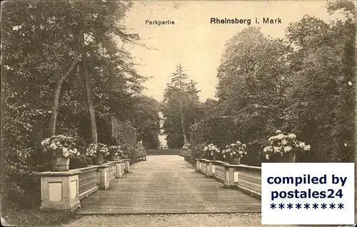 Rheinsberg Park Bruecke Feldpost Kat. Rheinsberg