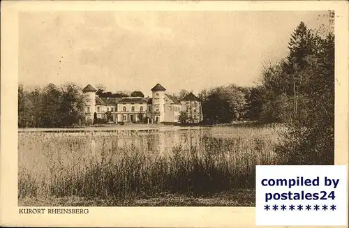 Rheinsberg Schloss mit See Kat. Rheinsberg