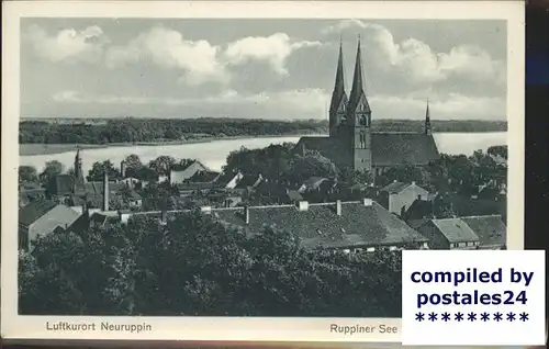 Neuruppin Ruppiner See und Klosterkirche Kat. Neuruppin