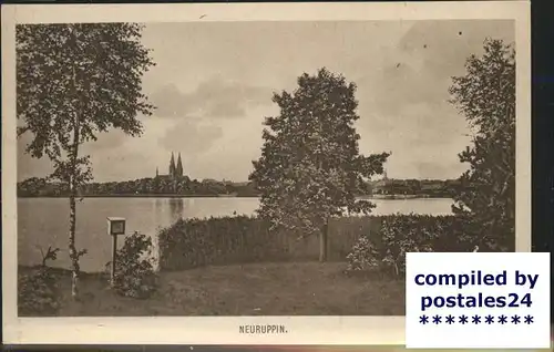Neuruppin See und Kirche Kat. Neuruppin