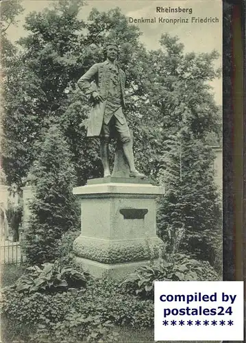 Rheinsberg Denkmal Kronprinz Friedrich Kat. Rheinsberg
