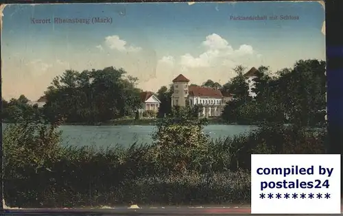 Rheinsberg Park mit See und Schloss Kat. Rheinsberg