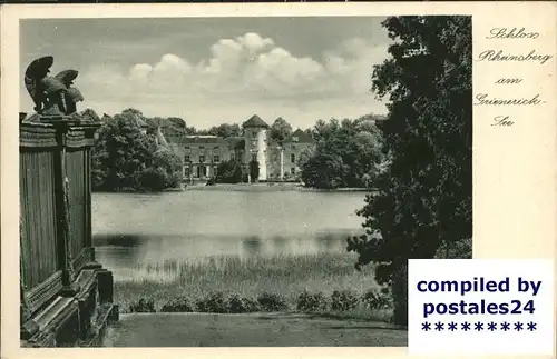 Rheinsberg Schloss mit Grienericksee Kat. Rheinsberg