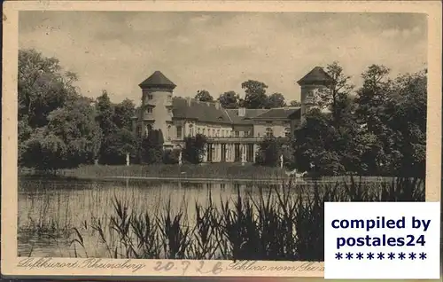 Rheinsberg Schloss mit See Kat. Rheinsberg