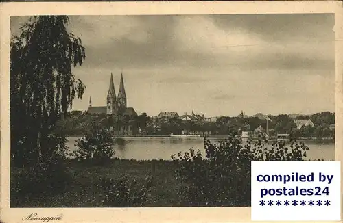 Neuruppin Panorama mit Klosterkirche Kat. Neuruppin