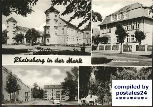 Rheinsberg Schloss Sanatorium Polytech Oberschule Markt Kat. Rheinsberg