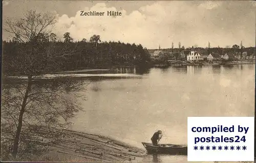 Zechlinerhuette Seepanorama Fischerboot Kat. Rheinsberg