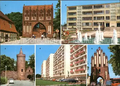 Neubrandenburg Stargarder Tor Theodor Neubauer Oberschule Fangelturm Neues Tor Kat. Neubrandenburg