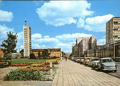 Neubrandenburg Karl Marx Platz Autos Kat. Neubrandenburg