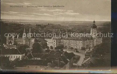 Neustrelitz Schloss Schlosskirche Fliegeraufnahme Kat. Neustrelitz