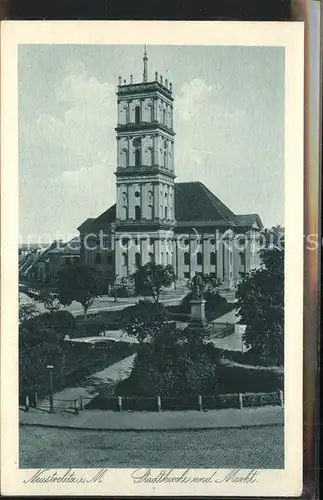 Neustrelitz Stadtkirche Markt Kat. Neustrelitz