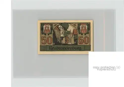 Neubrandenburg gutschein 50 Pfennig Kat. Neubrandenburg