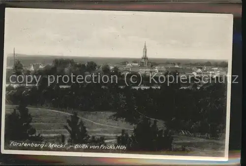 Fuerstenberg Mecklenburg Blick von Fricks Hoeh Kat. Neustrelitz