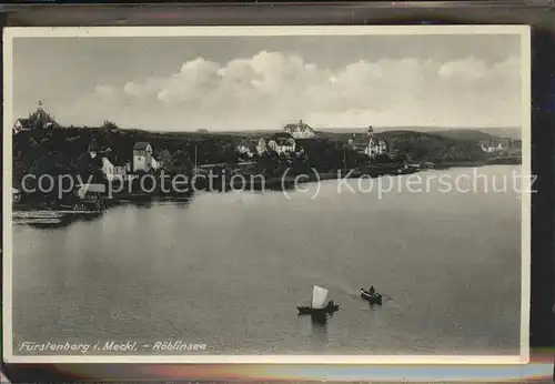 Fuerstenberg Mecklenburg Roeblinsee Boote Kat. Neustrelitz