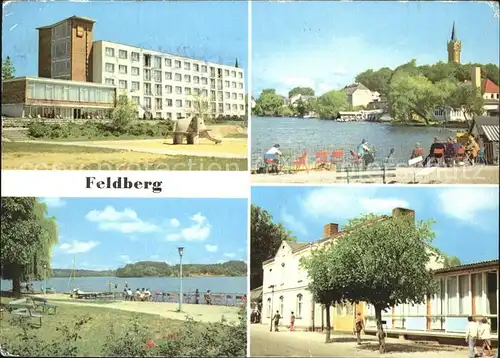 Feldberg Mecklenburg FDGB Erholungsheim Bettenhaeuser Terrasse Haussee Kat. Feldberger Seenlandschaft