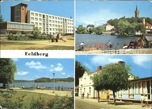 Feldberg Mecklenburg FDGB Erholungsheim Bettenhaeuser Terrasse Haussee Kat. Feldberger Seenlandschaft