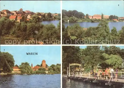 Waren Mueritz Panorama Kietzbruecke Kat. Waren Mueritz