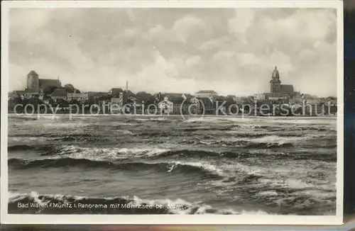 Waren Mueritz Panorama Sturm auf dem Mueritzsee Kat. Waren Mueritz