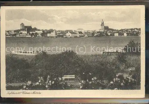 Waren Mueritz Panorama Dampfer Kat. Waren Mueritz