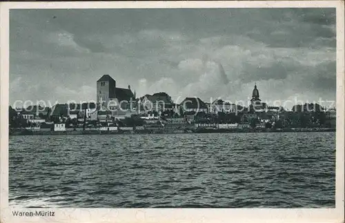 Waren Mueritz Stadtblick Kat. Waren Mueritz