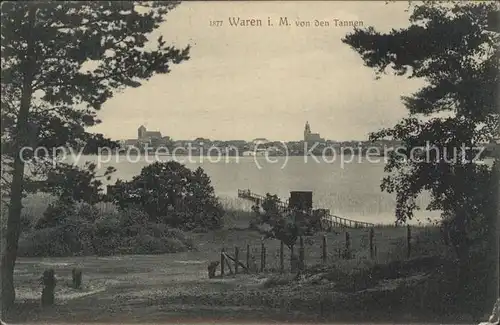 Waren Mueritz Panorama Kat. Waren Mueritz