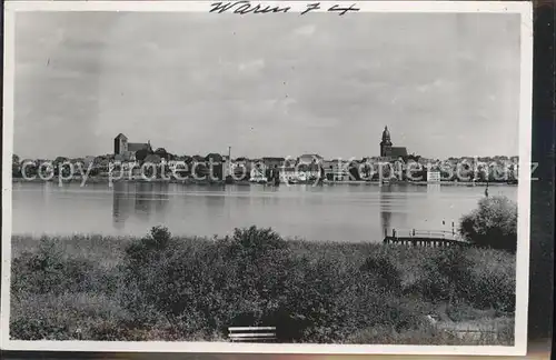 Waren Mueritz Panorama Kat. Waren Mueritz